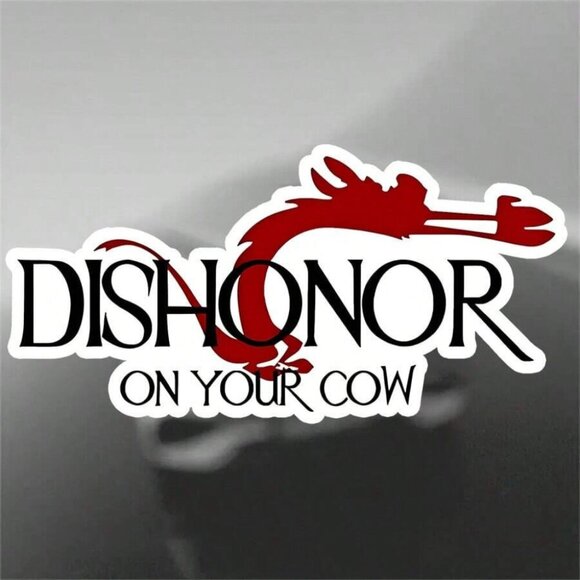 3*1.5 Inches Dishonor On Your Cow Decal Sun-Resistant Durable Perfect Multicolor - Picture 2 of 2